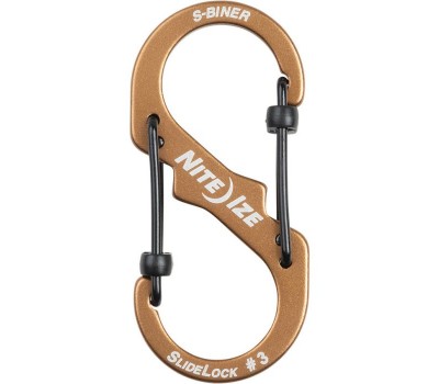 Карабин S-Biner Slidelock (Nite Ize) №3 коричневый